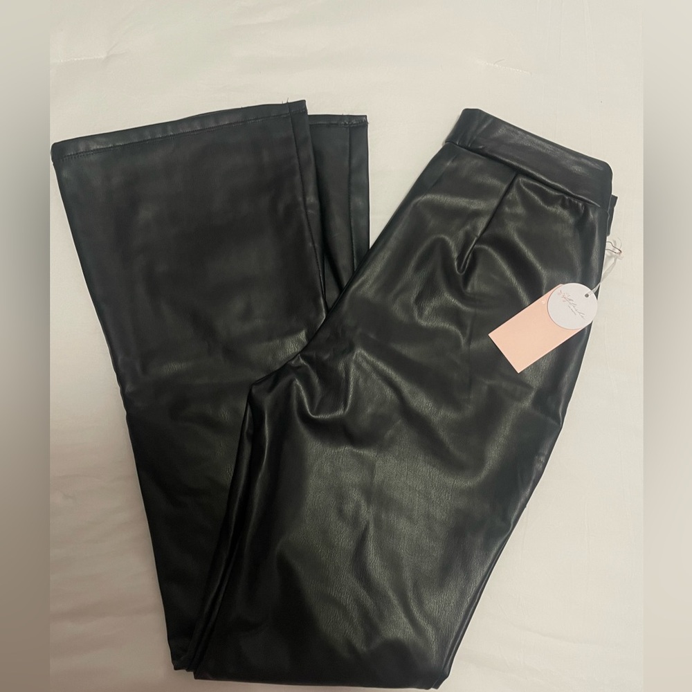 NWT Black Faux Leather Pants